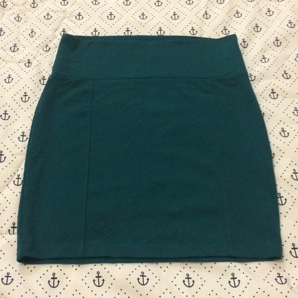 Summer stretchy mini skirt teal Medium